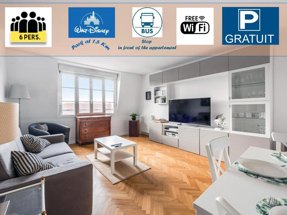 Appartement Familial Disney Val D'Europe La Vallee, Wifi Et Parking Serris Eksteriør billede